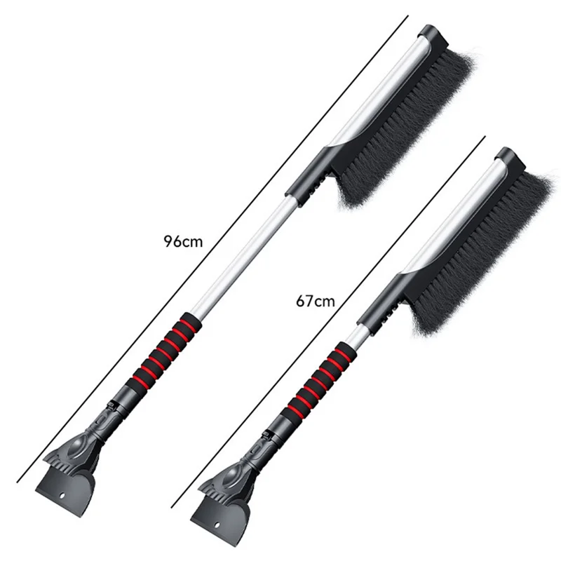 ST-3983A 2 in 1 Retractable Car Snow Brush and Ice Scraper PP + ABS for Winter Cleaning - Black