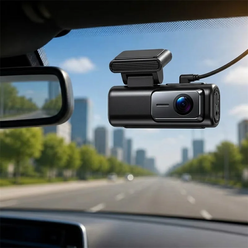 A227 Car DVR 4K + 1080P Dual Lens WiFi GPS Wide Angle Coverage Night Vision Dash Cam - Black