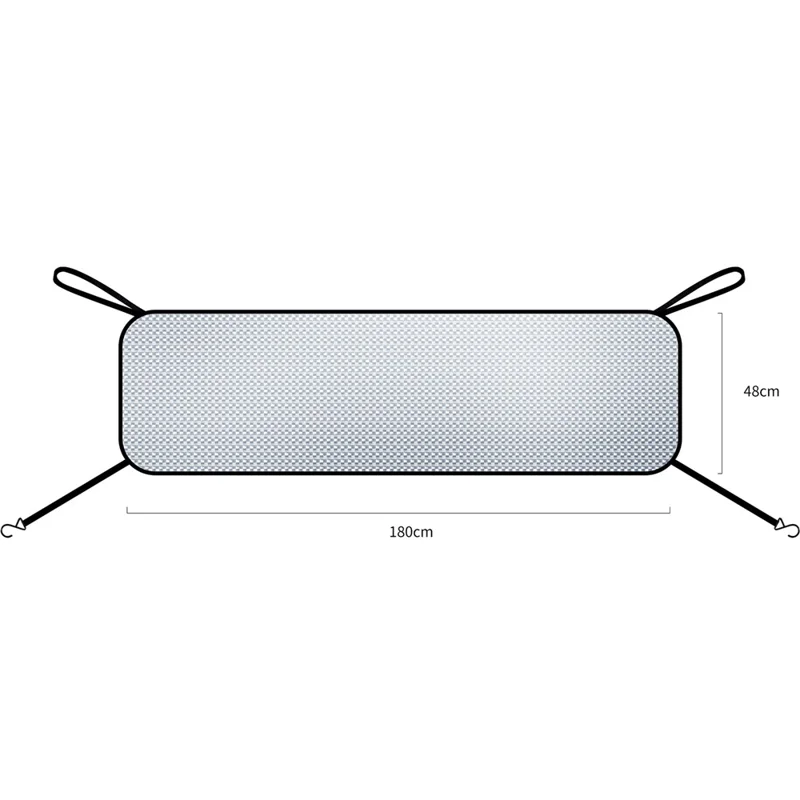 180 x 48cm Car Windshield Cover Aluminum Film + Polyester Taffeta Waterproof Leaf Guard - Front
