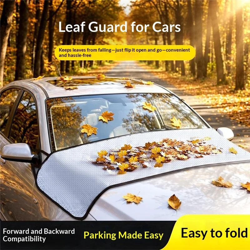 180 x 48cm Car Windshield Cover Aluminum Film + Polyester Taffeta Waterproof Leaf Guard - Front