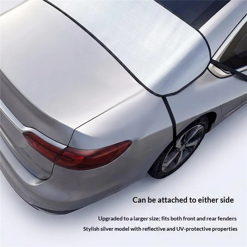 180 x 48cm Car Windshield Cover Aluminum Film + Polyester Taffeta Waterproof Leaf Guard - Front