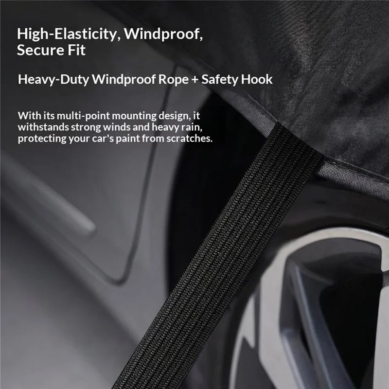 180 x 48cm Car Windshield Cover Aluminum Film + Polyester Taffeta Waterproof Leaf Guard - Front