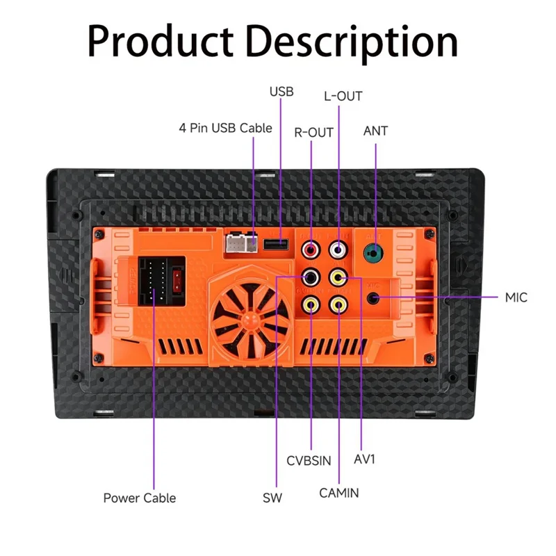 9001W 9 Inch In-Cell Touchscreen MP5 Car Stereo Wireless CarPlay Android Auto