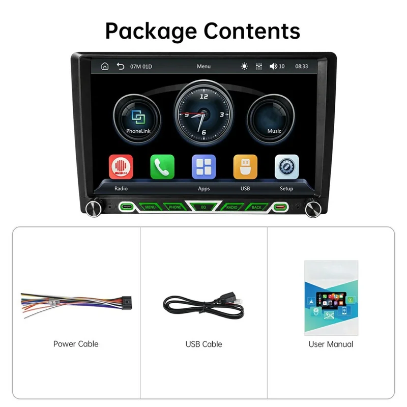 9008W Autoradio 9 pouces MP5 In-Cell avec CarPlay sans fil et Android Auto