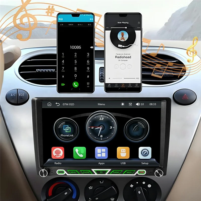 9008W Autoradio 9 pouces MP5 In-Cell avec CarPlay sans fil et Android Auto
