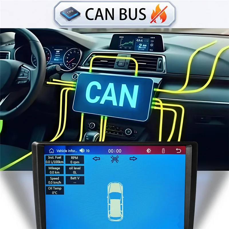 9008W Autoradio 9 pouces MP5 In-Cell avec CarPlay sans fil et Android Auto