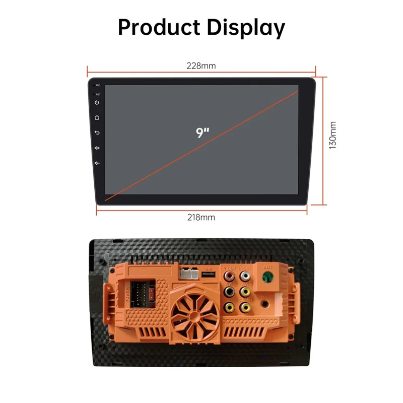 9009W 9-Inch In-Cell Screen Car Radio Multimedia Player with Wireless CarPlay Android Auto Bluetooth-compatible 5.2 MP5 Player