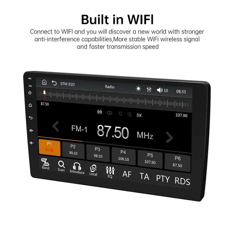 9009W 9-Inch In-Cell Screen Car Radio Multimedia Player with Wireless CarPlay Android Auto Bluetooth-compatible 5.2 MP5 Player