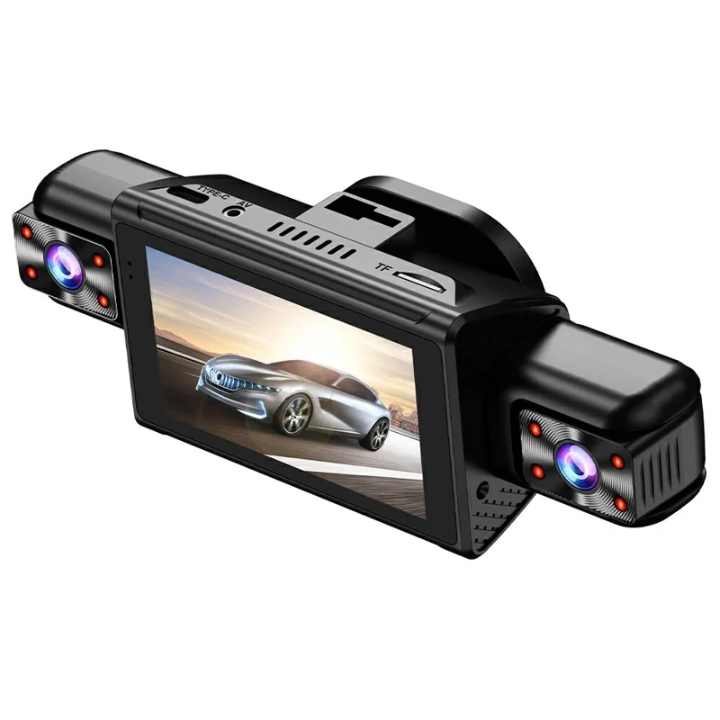 A36 4-Channel Dash Camera 1080P WiFi 170 Degree Wide Angle Night Vision Recording System for Car - Black