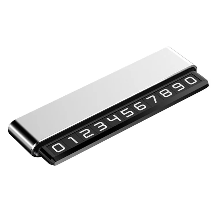 H6S Magnetic Temporary Parking Number Plate Hidden Car High Temperature Resistant Parking Sign, Double Number - Silver
