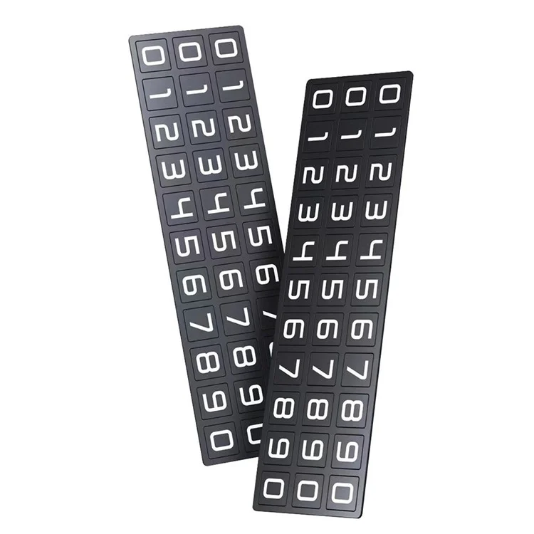 H6S Magnetic Temporary Parking Number Plate Hidden Car High Temperature Resistant Parking Sign, Double Number - Silver