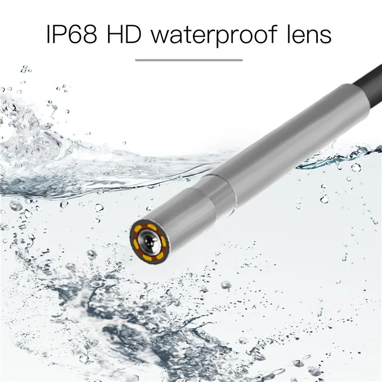 P10 5m Hard Wire 3.9mm Lens 2.8" IPS Screen Piping Inspection Camera 1080P HD Endoscope Handheld Borescope