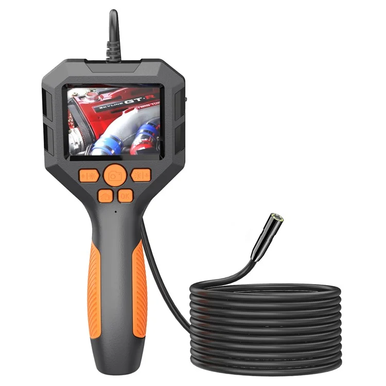 P10 10m Fil Dur 8 mm Endoscope à Main D'objectif IP68 IP68 Imperméable 1080p HD Boresope 2,8 "caméra D'inspection D'écran IPS