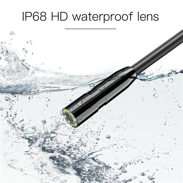 P10 10m Fil Dur 8 mm Endoscope à Main D'objectif IP68 IP68 Imperméable 1080p HD Boresope 2,8 "caméra D'inspection D'écran IPS