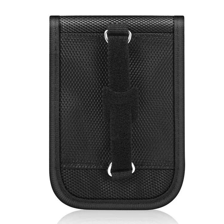 Double Layer RFID Blocking ID Credit Card Storage Pouch Car Key Signal Shielding Bag with Dual Buckle