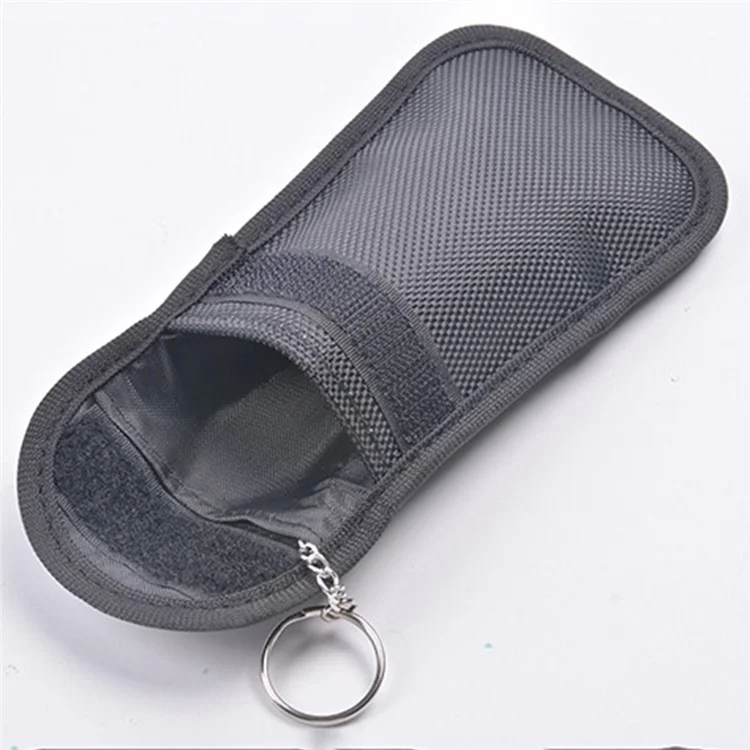 Double Layer RFID Blocking ID Credit Card Storage Pouch Car Key Signal Shielding Bag with Dual Buckle