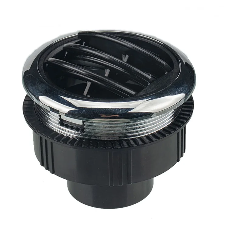 A1153-02 Style Intégral Accessoire de remplacement de la bouche d'aération Électroplaqué pour tableau de bord de camping-car pour véhicules Accessoires modifiés (Φ87 / 75 / 46) 