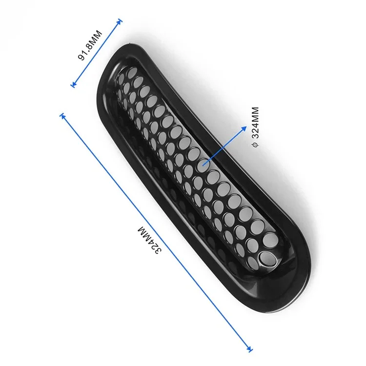 7 pièces pour Jeep Wrangler JK 2007-2017 Grille avant de la voiture, grille maillée, grille de protection et filet