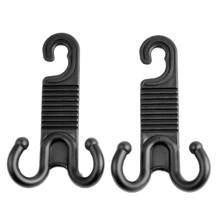 2Pcs Groceries Storage Headrest Hanger Plastic Car Back Seat Bag Holder Double Hooks