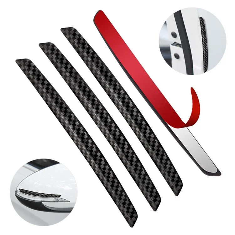 DM-047 4Pcs / Set Car Door Rearview Mirror Anti-collision Strip Guard Protector Universal Protection Sticker