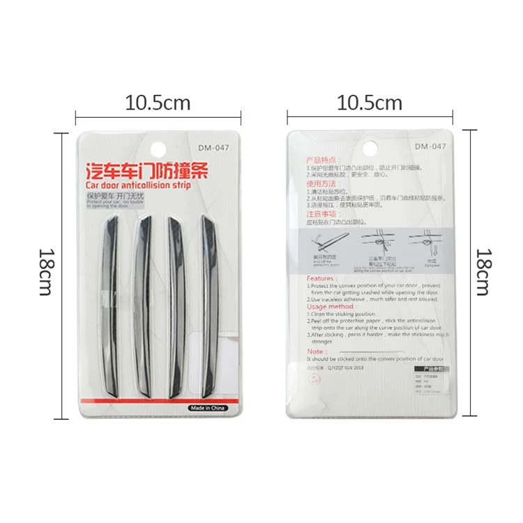 DM-047 4Pcs / Set Car Door Rearview Mirror Anti-collision Strip Guard Protector Universal Protection Sticker