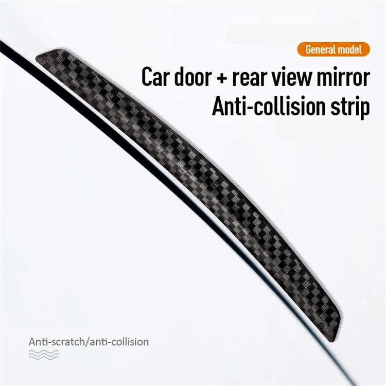 DM-047 4Pcs / Set Car Door Rearview Mirror Anti-collision Strip Guard Protector Universal Protection Sticker