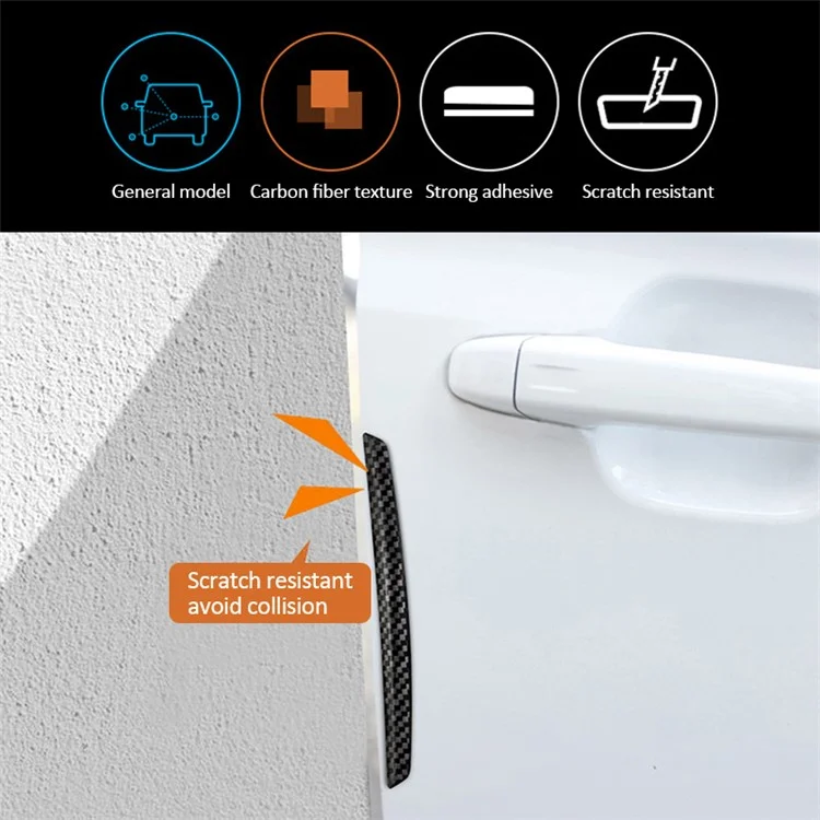 DM-047 4Pcs / Set Car Door Rearview Mirror Anti-collision Strip Guard Protector Universal Protection Sticker