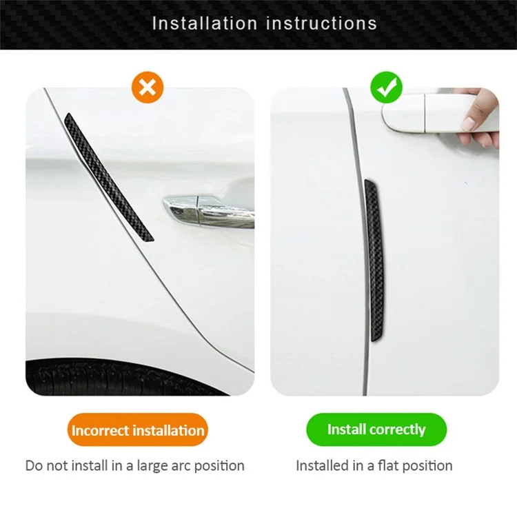 DM-047 4Pcs / Set Car Door Rearview Mirror Anti-collision Strip Guard Protector Universal Protection Sticker