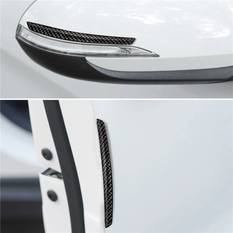 DM-047 4Pcs / Set Car Door Rearview Mirror Anti-collision Strip Guard Protector Universal Protection Sticker