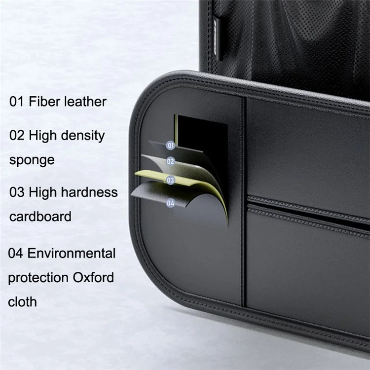 Organisateur de voiture Backseat PU Leather Car Seat Back Storage Holder pour smartphone, bouteille, tasse Accessoires universels pour voiture