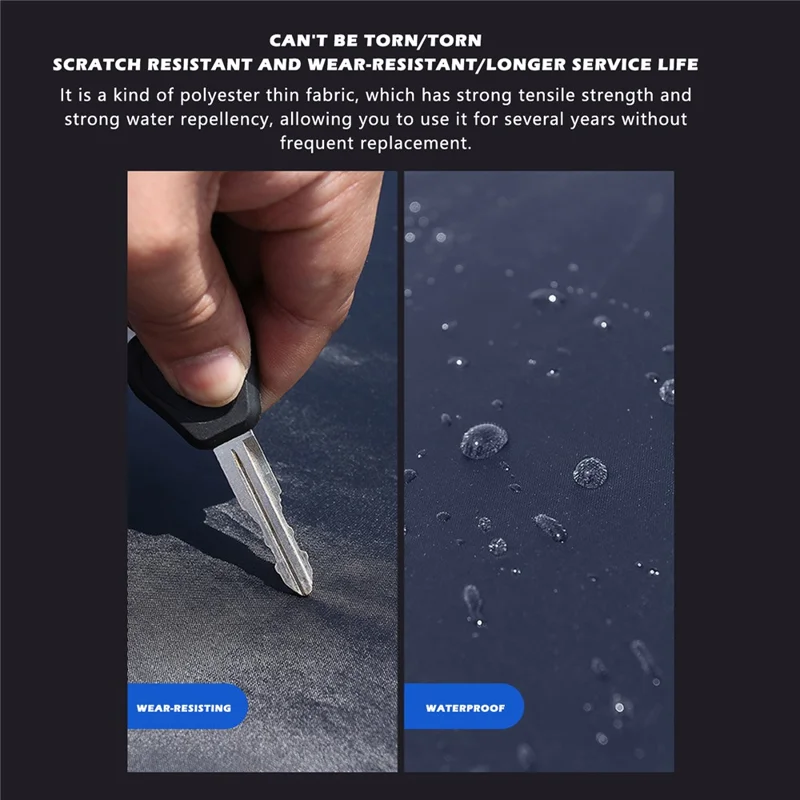 1026 190T Silver Coated Cloth Car Cover Reflective UV Protection Waterproof Car Hood - XL