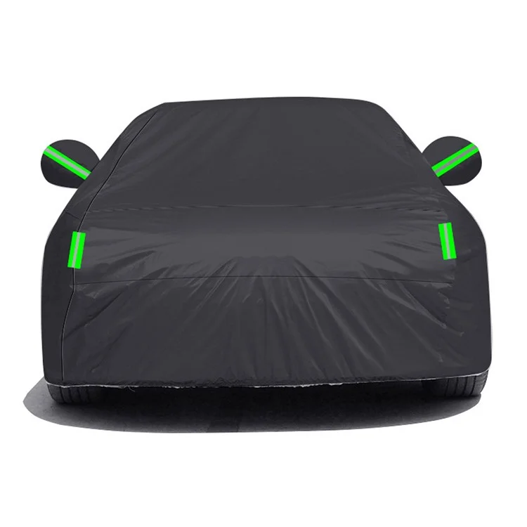 1026 190T Silver Coated Cloth Car Cover Reflective UV Protection Waterproof Car Hood - XXL
