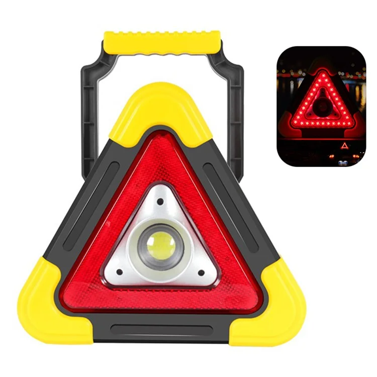 BY-145 USB Rechargeable Triangle Car Repair Warning LED Lamp Traffic Emergency Stop Warning Light