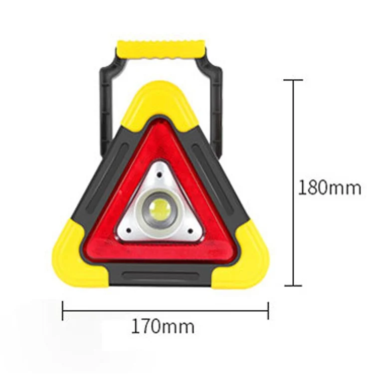 BY-145 USB Rechargeable Triangle Car Repair Warning LED Lamp Traffic Emergency Stop Warning Light