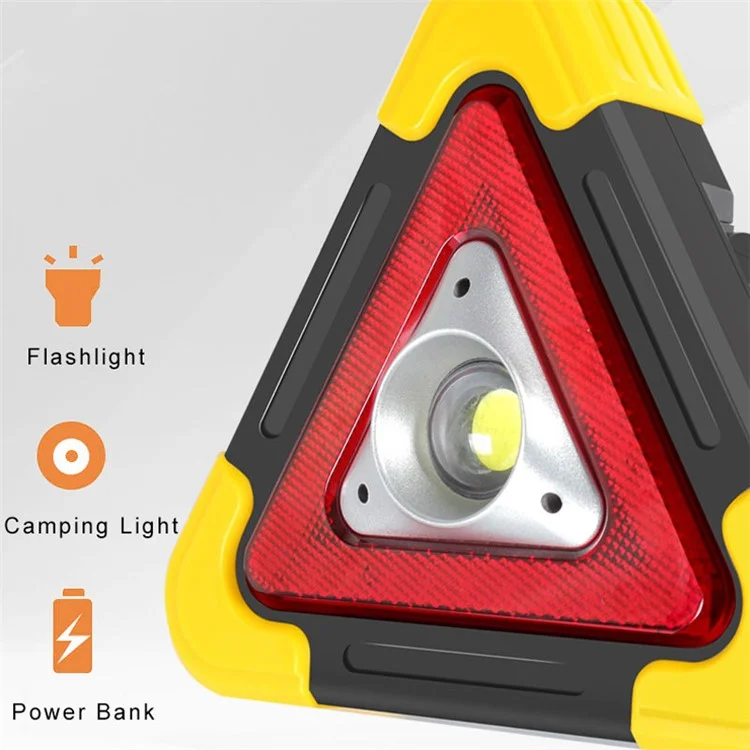 BY-145 USB Rechargeable Triangle Car Repair Warning LED Lamp Traffic Emergency Stop Warning Light