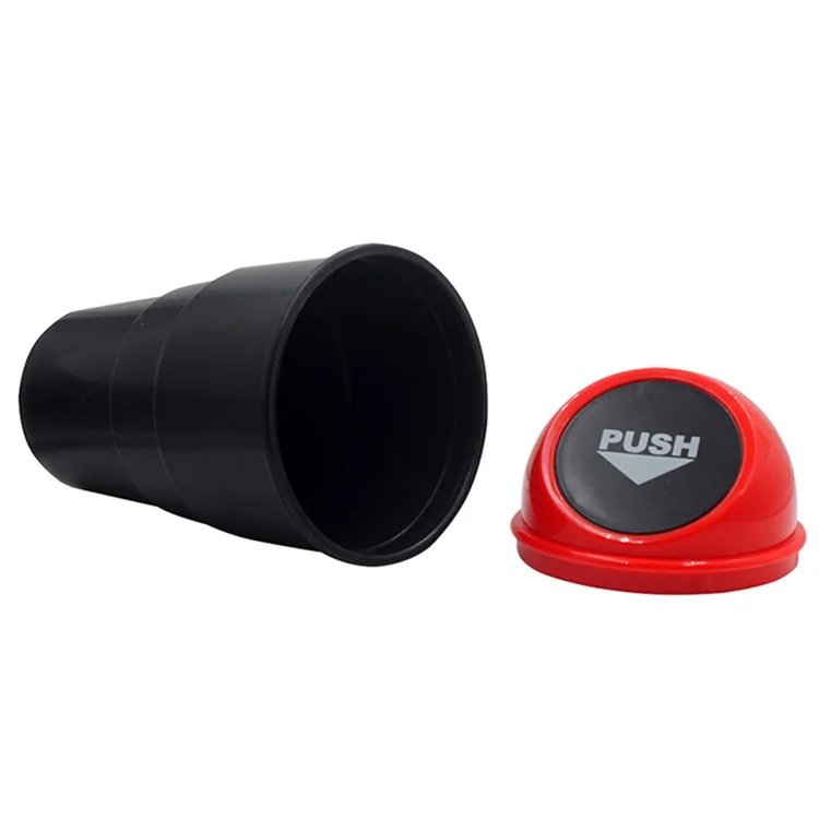 Car Trash Can Ash Bin Hand Push Mini Garbage Can Vehicle Interior Accessories - Black