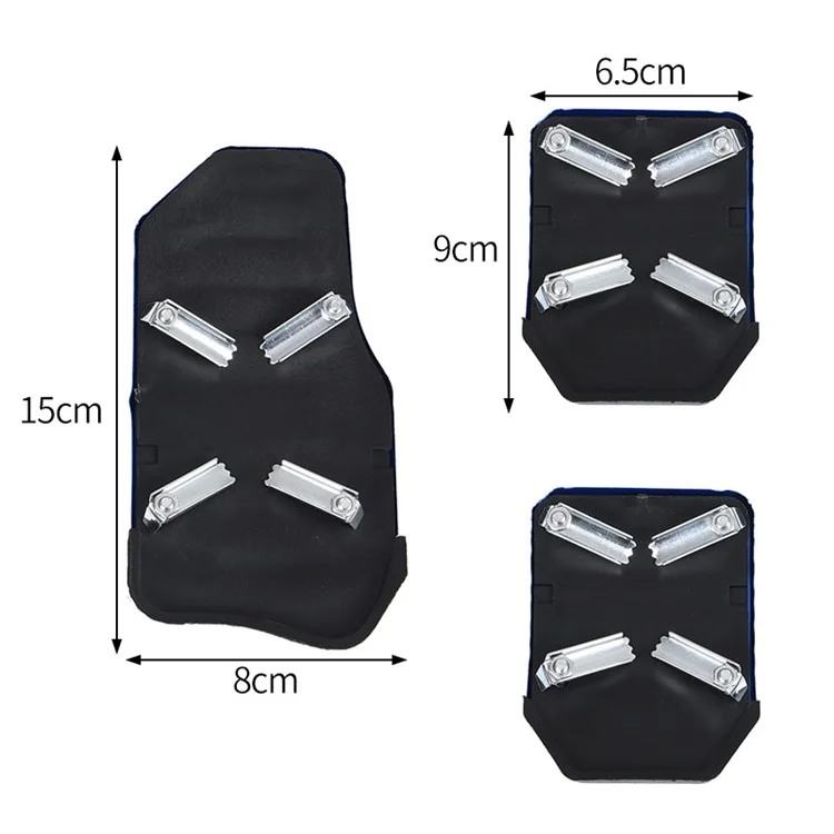 BY-207 3PCS Non-Slip Car Vehicle Accelerator Brake Pedal Cover Car Replacement Accessories (Manual Control) - Azul
