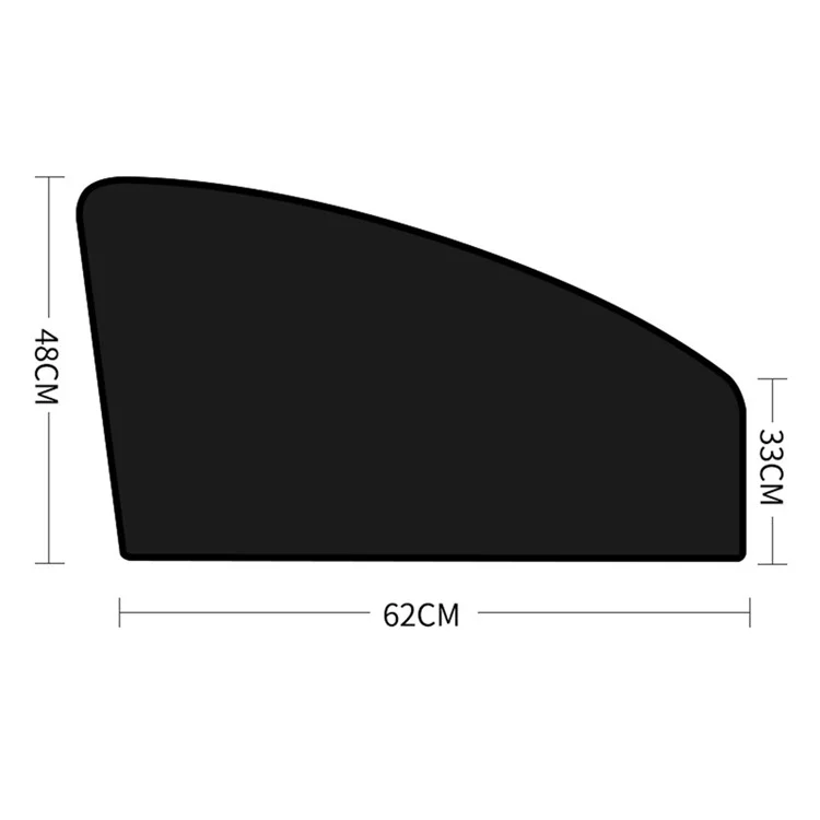Parasole per finestrino laterale anteriore dell'auto Protezione UV in poliestere con magneti (lato conducente, 62x48x33cm)
