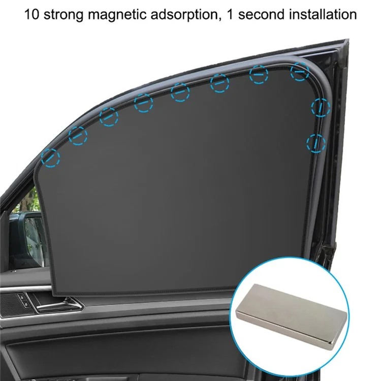 Parasole Anteriore per Finestra Auto in Poliestere con Magneti (Lato Passeggero, 62x48x33cm)