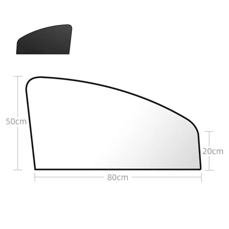 Titanium Silbertuch Magnetische Auto Sonnenschutz UV Strahl Block Fenster Sonnenschein Vorhang (fahrerseite, 80x50x20 Cm)