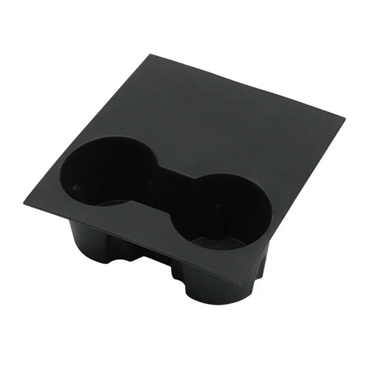 M10739 para Tesla Model 3 / Y Alfombrilla antideslizante de silicona integrada para el apoyabrazos del coche, Soporte para vasos y bebidas, Bandeja del consola central - Negro