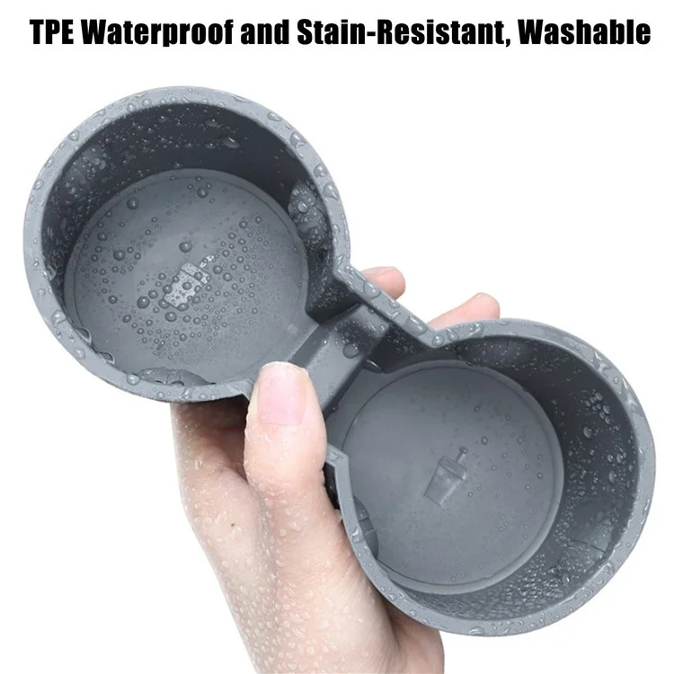 M30826 Per Tesla Model 3 / Y Car TPE Center Console Organizer Drinks Cup Holder Tray Bracciolo Organizer - Grigio