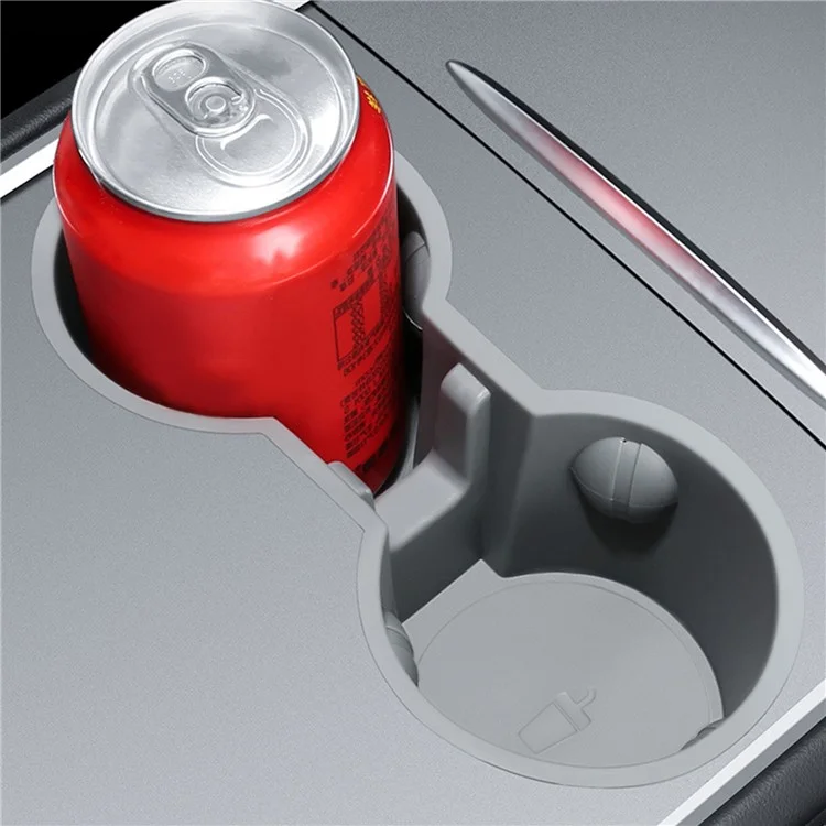 M30826 Per Tesla Model 3 / Y Car TPE Center Console Organizer Drinks Cup Holder Tray Bracciolo Organizer - Grigio