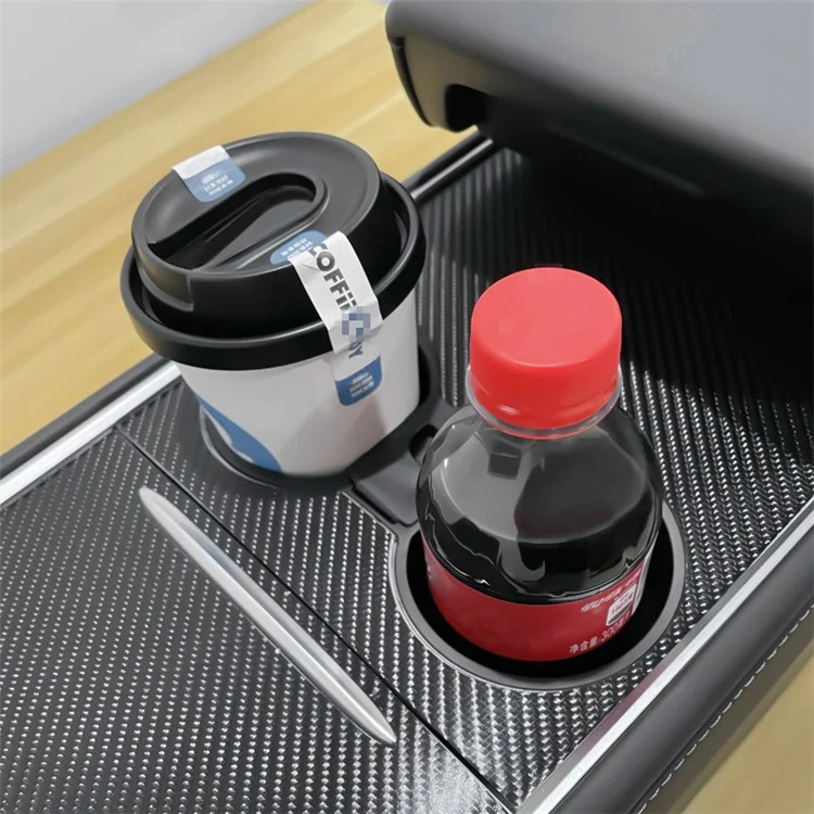 M30107 Para Tesla Model 3 / Y TPE+ABS Ashtray Design Car Center Console Organizador de Bebidas Suporte de Copo Bandeja