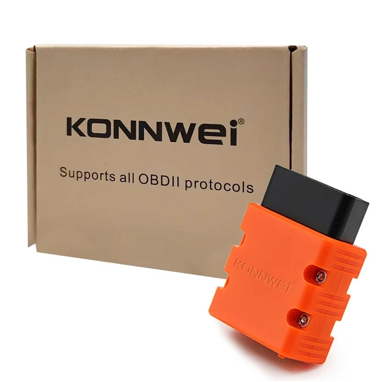 KONNWEI KW902 Bluetooth-compatible 4.0 5.0 ELM327 OBD2 IOS / Android Dual-Mode Car Fault Detector Diagnosis Device - Orange