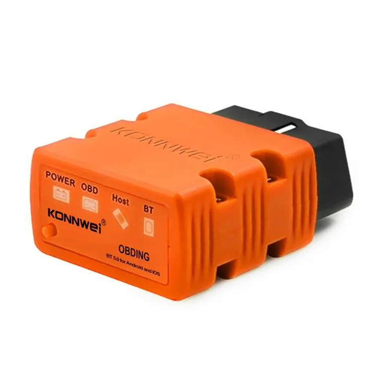 KONNWEI KW902 Bluetooth-compatible 4.0 5.0 ELM327 OBD2 IOS / Android Dual-Mode Car Fault Detector Diagnosis Device - Orange