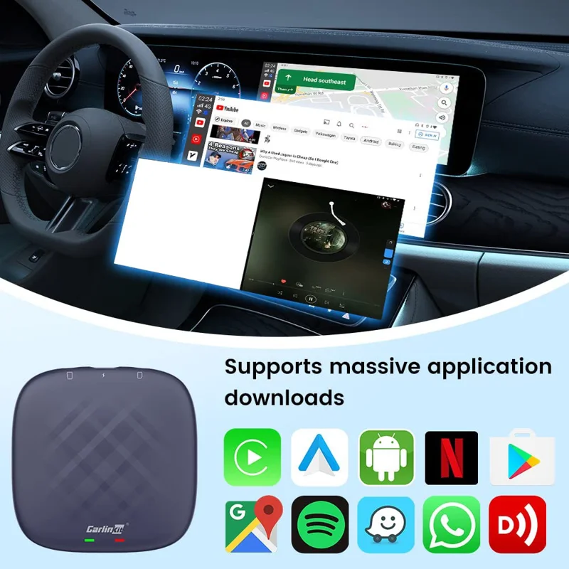 CARLINKIT CPC200-T2C Carplay Ai Box Android 13 QCM6125 8-Core Wireless TV Box 8+128G - US Version
