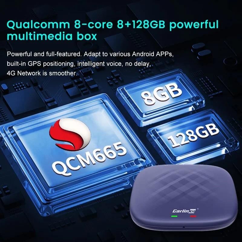 CARLINKIT CPC200-T2C Carplay Ai Box Android 13 QCM6125 8-Core Wireless TV Box 8+128G - US Version