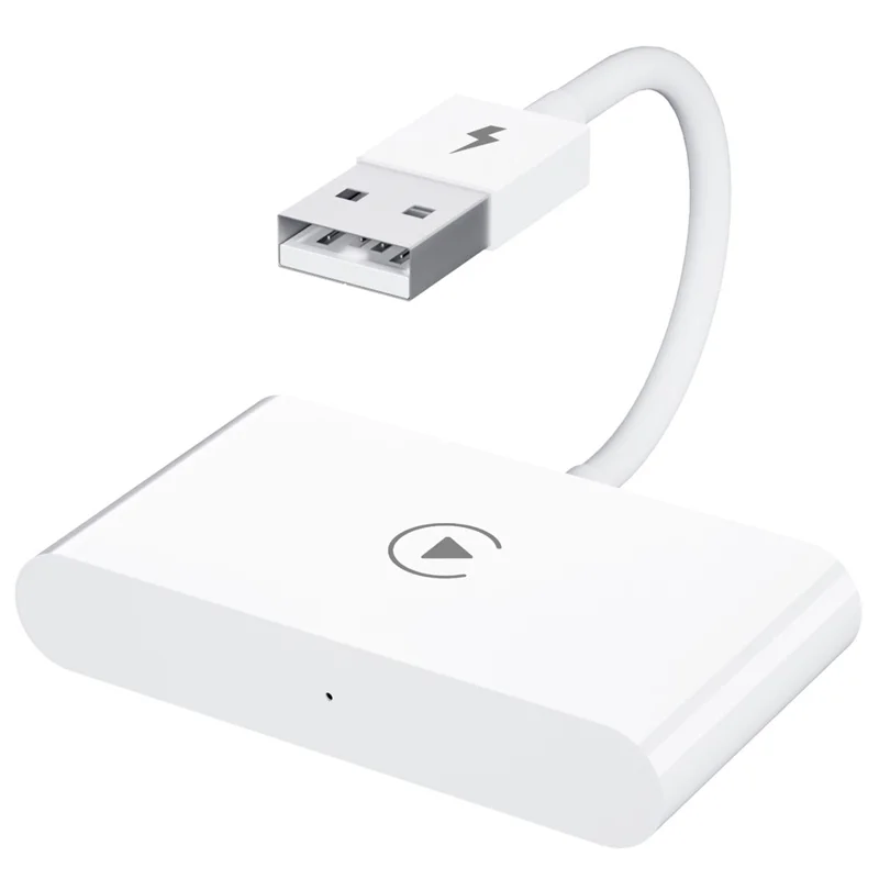 THT-020-2 iP Wireless CarPlay Converter Dongle for Wired CarPlay Car Adapter Support Online Update, Plug & Play - White