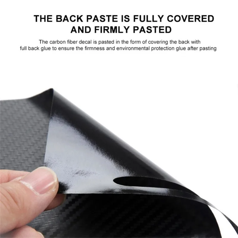 M30246 For Tesla Model 3 17-22 / Model Y 21-22 Car Center Console Cover Protector PU Central Control Panel Sticker - Carbon Fiber